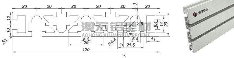 2020系列工業(yè)鋁型材國(guó)標(biāo)